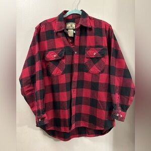 Vintage Field & Stream Men's Heavy Red Flannel Shirt Workwear Gorpcore Y2K Cabin